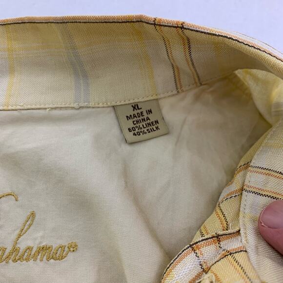Tommy Bahama Short Sleeve Casual Shirt Linen Silk Blend Size XL - Picture 5 of 8